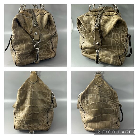 Coach #15260 Madison Audrey Embossed Leather Satchel Bag - Picture 9 of 14